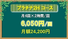 プラチナコース、月4回×2時間ンクリーニング